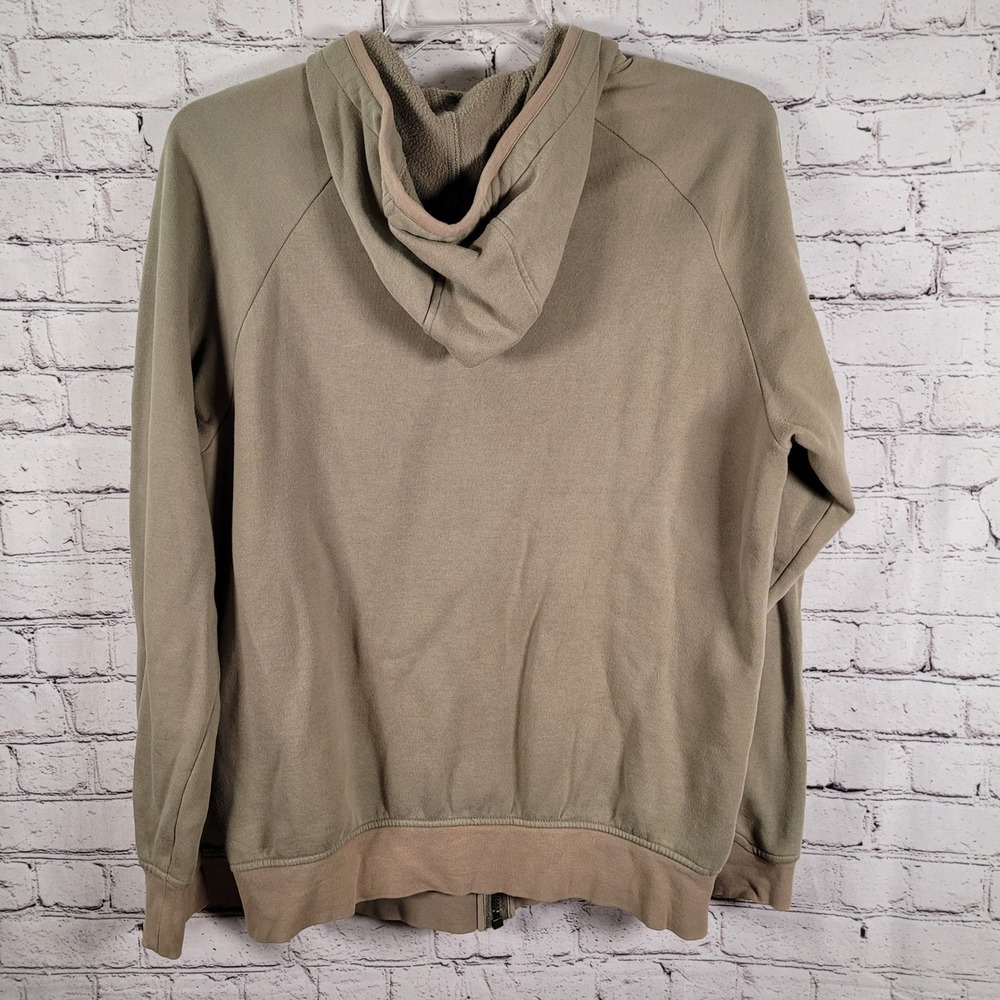 Merrell Full Zip Hoodie Mens Large Olive Green Excellent Graphic Fleece Jacket - Picture 3 of 7